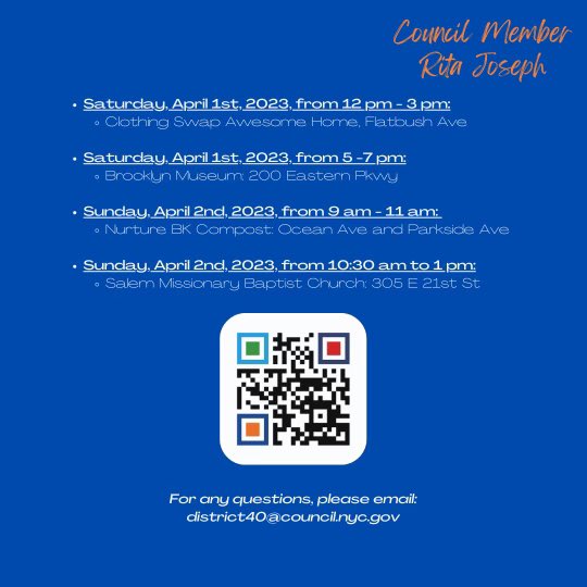 RitaJosephNYC's tweet photo. Participatory Budgeting (PB) Season is upon us yet again! 

Swipe ➡️ to see where you can cast your ballot this week and vote on how we spend $1,000,000! https://t.co/STz5YBEIXm