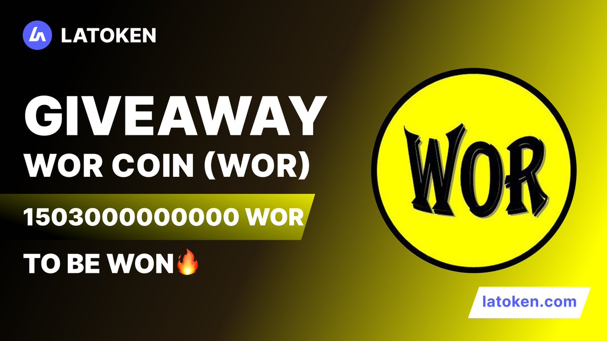 Latoken_cex's tweet photo. 🏆 $2000 WORCOIN (WOR) Giveaway on #LATOKEN 

🔥 370 Winners.
✅ Complete all tasks and qualify for the #Giveaway 
📲 Tag 5 Friends and Share.
⏰ March 27, 2023 - April 02, 2023.

JOIN GIVEAWAY👉 https://t.co/T4PY7iAgkN https://t.co/CTktEiQnuA