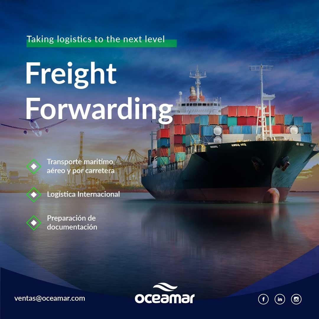 oceamar's tweet photo. ¡Llevamos tu carga al siguiente nivel! Conoce nuestros servicios de Freight Forwarding, contacta con nuestros expertos: ventas@oceamar.com #freightforwarding https://t.co/xsmVMjq791