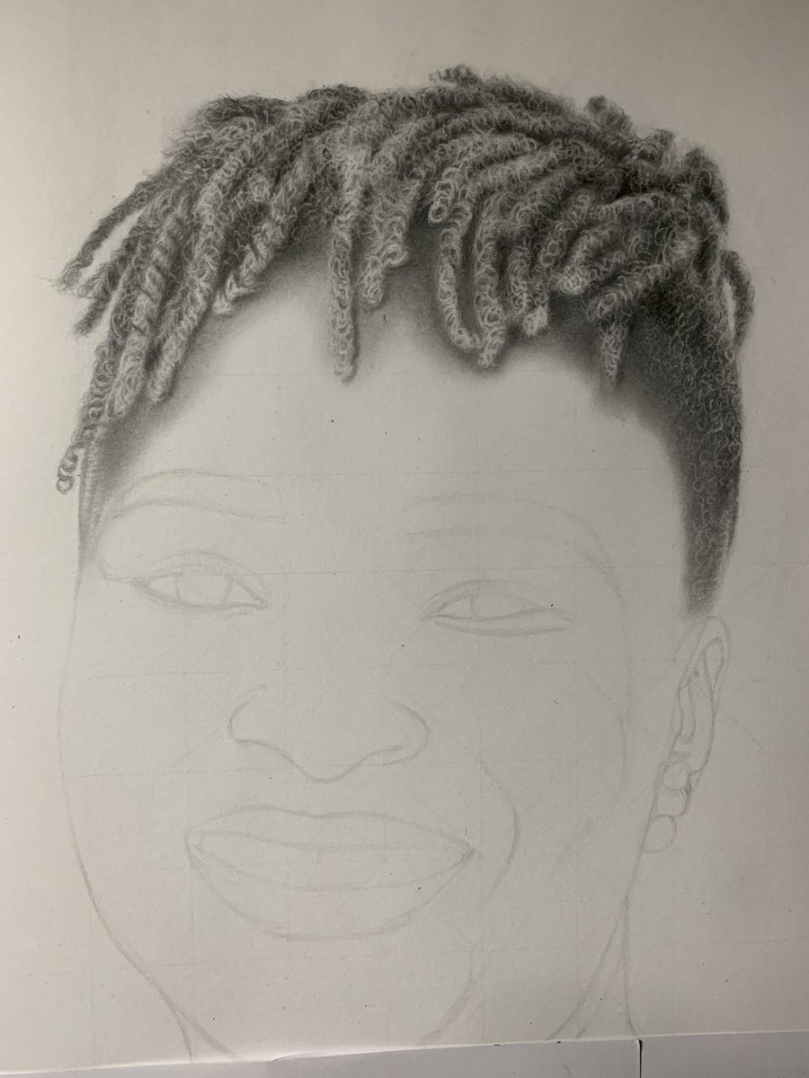 MichaelEnechi's tweet image. WIP from my current commission. Hair has always being an anxious challenge for me. But I guess I this came out well

#hair #dreadlock #pencildrawing