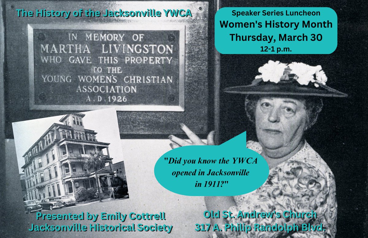 Jax_History's tweet photo. Women's History Month Lunch & Lecture, and a tour of the Merrill House Museum! RSVP by 10 a.m. Wednesday, March 29. Box lunch choice ($15) or Brown Bag It ($5). https://t.co/jgOyjzOaUj... https://t.co/VGUcR4hr8W