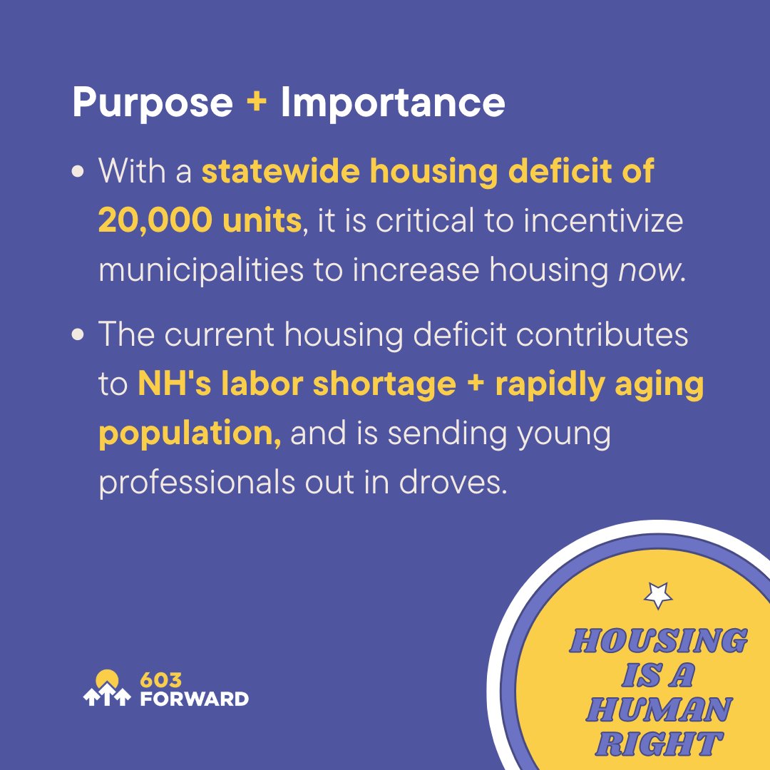 603Forward's tweet photo. With a statewide housing deficit of 20,000 units, it is critical to incentivize municipalities to increase housing  for NH's current + future generations. https://t.co/vtTFRvugyH