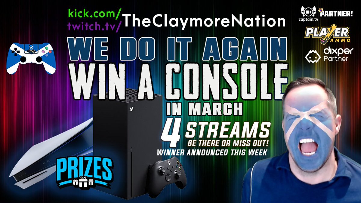🎮🎉🤩WE ARE LIVE!
Come join in on the interactive games &amp; shenanigans! <a href="/MarblesOnStream/">Marbles on Stream</a> &amp; <a href="/StreamRaiders/">StreamRaiders</a> with chance of winning codes!

✅Use EPIC code TCN on #Fortnite 
✅Codes up for grabs for the console giveaway
✅Re-tweet for a FREE code!

twitch.tv/theclaymorenat…