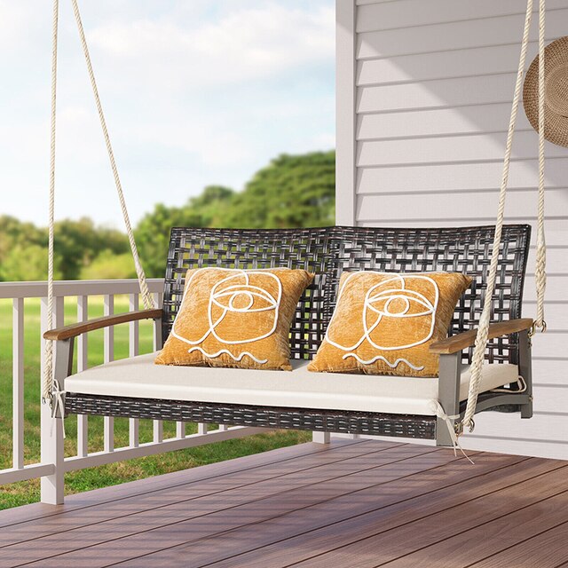 Looking for a new patio hanging porch swing? This one can fit up to two adults, it's waterproof, comfortable, and simple to install. Check out our website to get it delivered directly to you! plantsgaloreandmore.com/product/2-pers… #hangingswing #porchswing #comfortableswing #waterproof