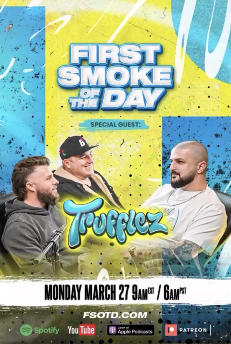 🚨<a href="/OfficialFSOTD/">First Smoke Of The Day</a> Episode 87🚨
“Hunting For Trufflez” Out Now. Catch Our CEO <a href="/TrufflezC/">TrufflezCeo</a> Talking About The Industry, Culture, Education &amp; Much More. We’re Working Endlessly To Unify &amp; Edify In This Space. This is Just The Beginning Stay Tuned. More Coming Soon.