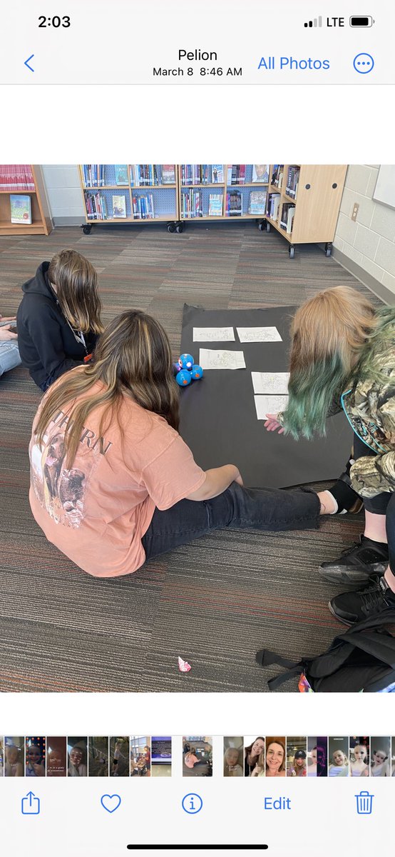 CarmenMangus's tweet photo. Dash the Robot is back, this time helping students map French-speaking countries. #pelionmiddlelibrary @pelion_middle https://t.co/5u77Xq3UNo