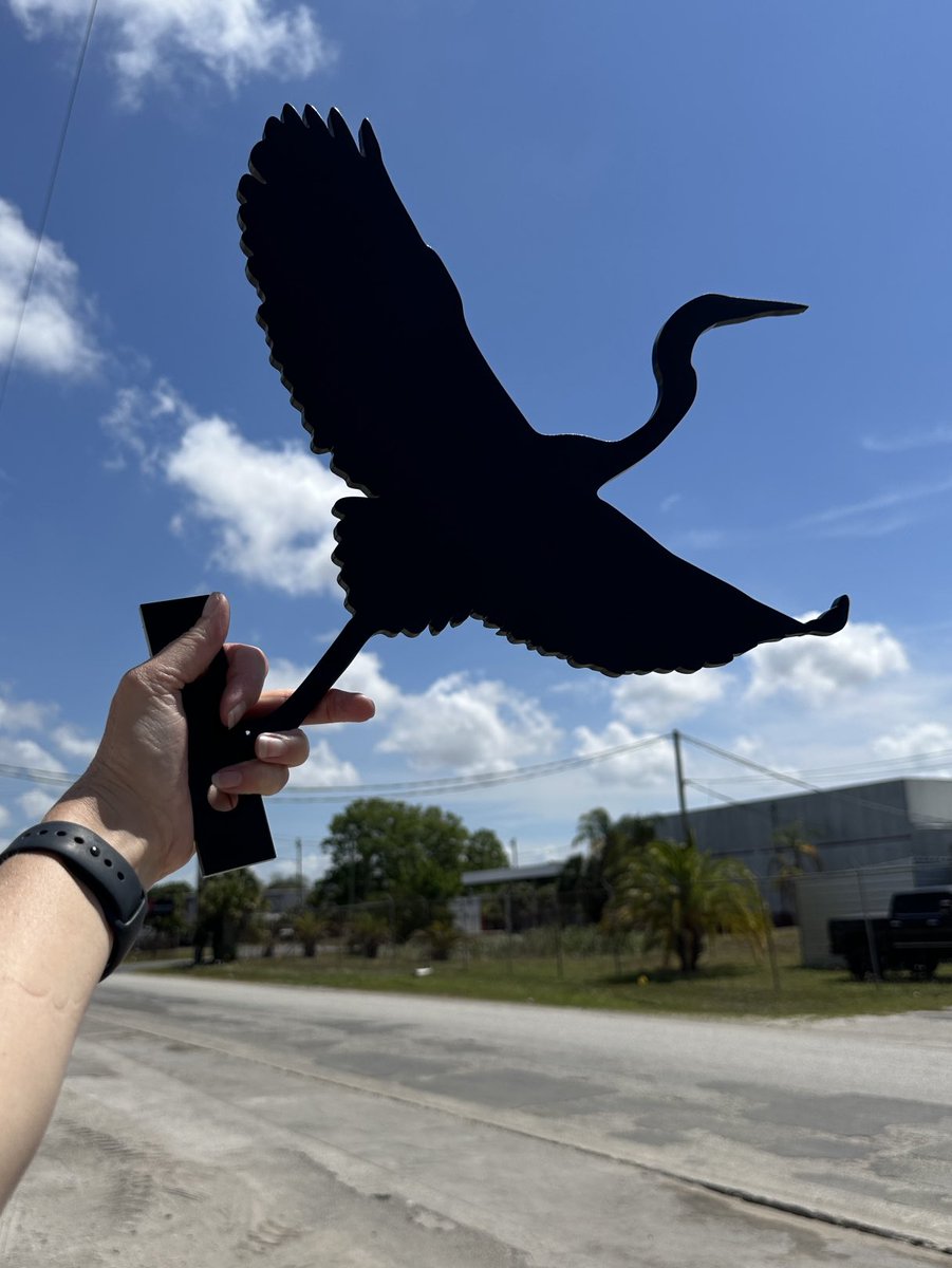 luciwest's tweet photo. My new bird is finished for the #publicart initiative finial project in #stpetefl. This egret will soon fly above #historickenwood.

⁦@StPeteArts⁩ ⁦@StPeteFL⁩ https://t.co/cicglkkFC1