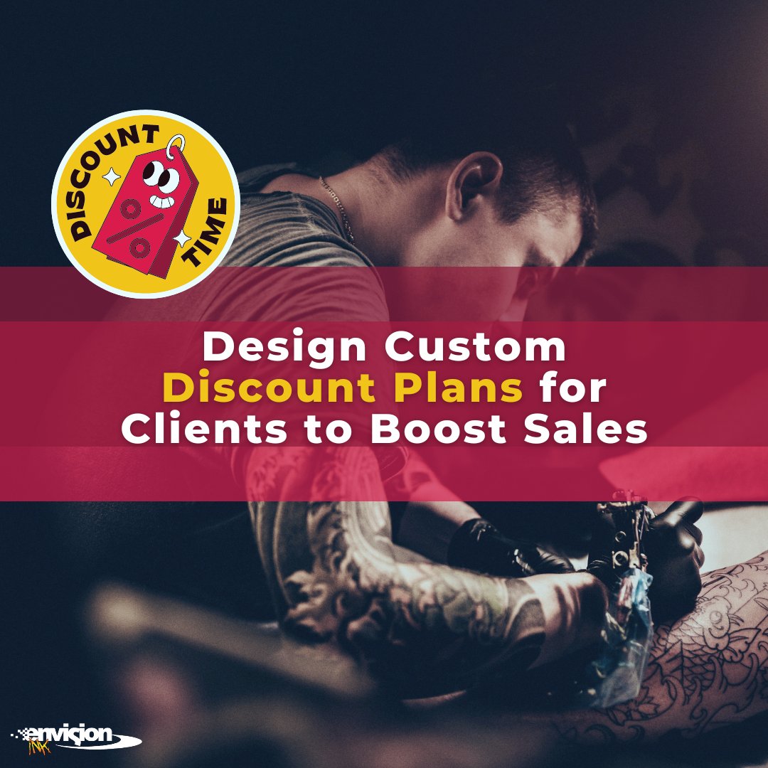 envisionink's tweet image. Boost client loyalty and satisfaction with our customizable discount plans! 💯💰 Envision makes it easy to offer your customers the perks they deserve while increasing revenue.
#tattoosoftware #discountplans #tattooartist