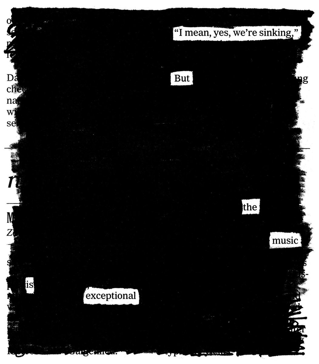 austinkleon's tweet image. “Overheard on the Titanic”

I made this poem on this day 15 years ago