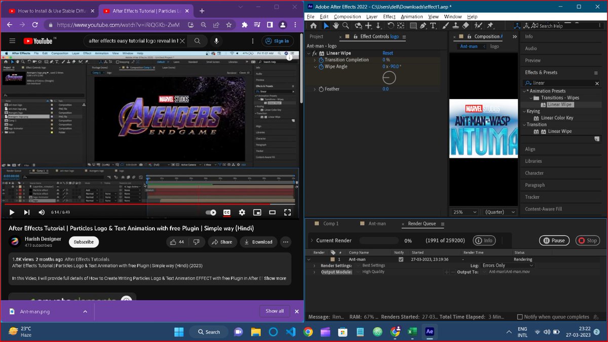TomerMehul's tweet image. Got started with the #30daysofproductivity challenge.🎊💯
I learnt Adobe after effects💡.
Some basic transition effects🎊🔥.
Hoping to excel more in upcoming days🪄💯.
A sincere thanks to
@Techwiz_srm_rmp 🪄
@CodeChefSrmRmp 🪄
#30daysofproductivity 🪄
#srmramapuram
