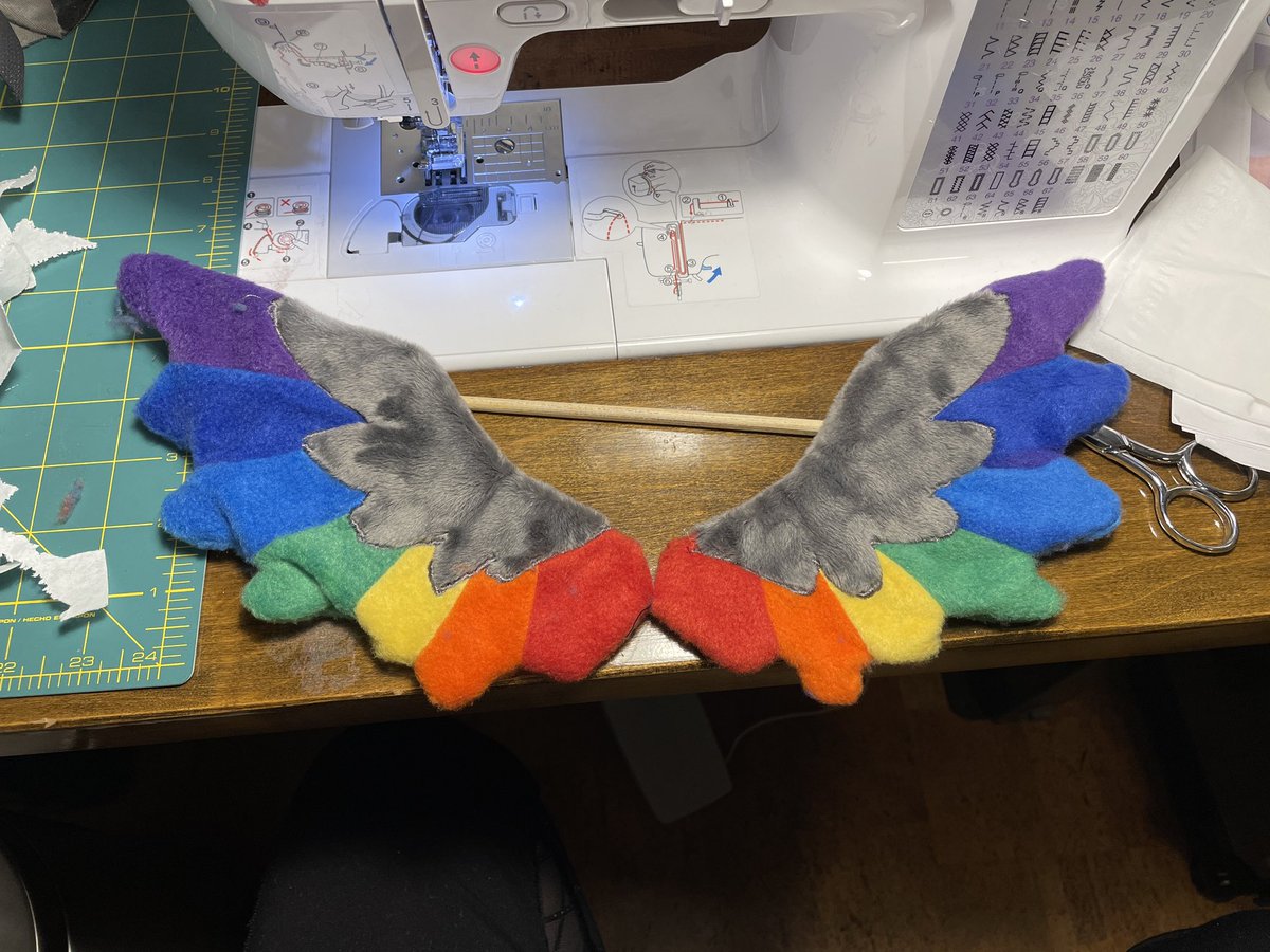 WomanEngiNERD's tweet photo. @zeekayart This is exactly how I felt about making my plushies wings... https://t.co/q9syHEE8AT