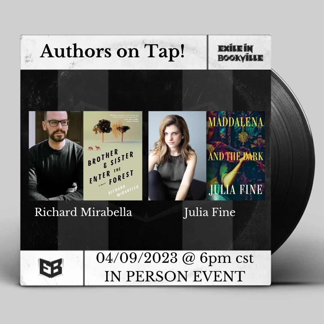 Sooooon! April 9th at Exile in Bookville in CHICAGO! Me and Julia Fine chatting it up.