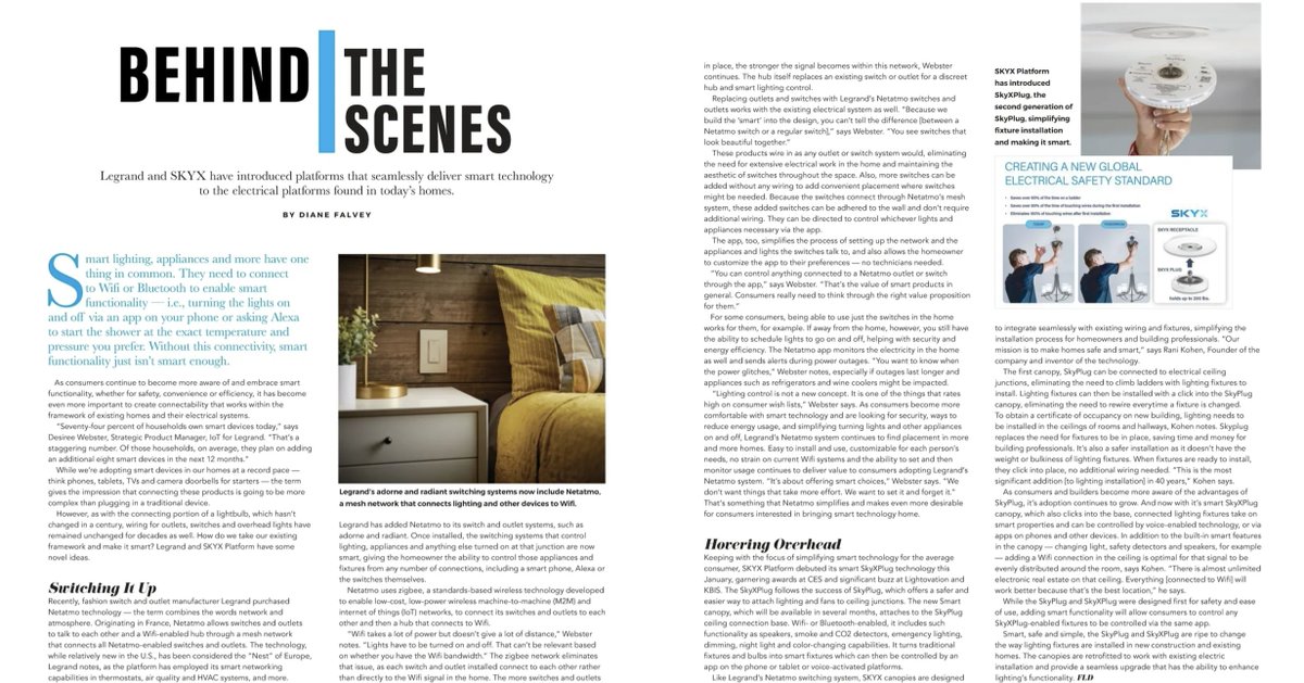 skyxplatforms's tweet photo. SkyX Platforms was mentioned in a @FLD_mag article on the revolutionary @SkyPlugSmart device that seamlessly integrates and delivers smart, plug &amp; play technology to the electrical platforms found in today's homes. #smarthome 

Read more: https://t.co/doTEPKm1Z9 https://t.co/ESJxsJ3HYL