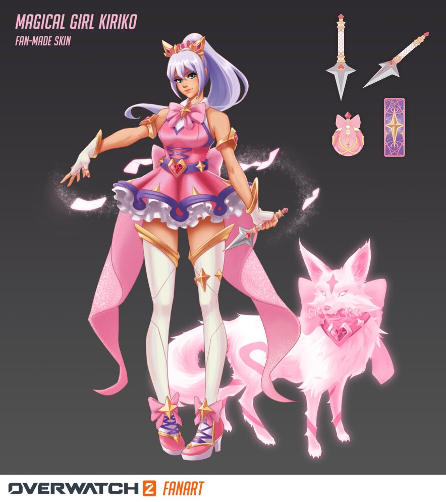 OWCavalry's tweet photo. Check out this stunning Magic Girl Kiriko Concept (Fan-Made) 💫

@renemisaka captured the magic with her artwork, featuring other color iterations and some initial sketches! 💞

🎨 Drop a like on ArtStation: https://t.co/EaphyzYvgb https://t.co/5gW5N50X6G