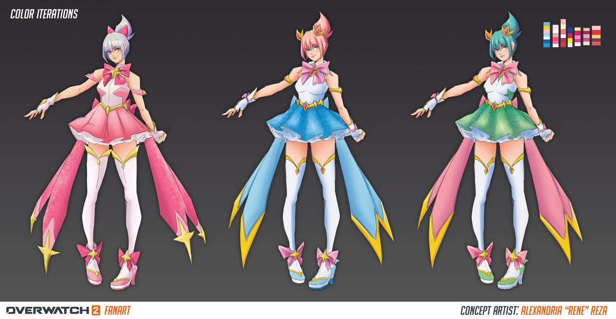 OWCavalry's tweet photo. Check out this stunning Magic Girl Kiriko Concept (Fan-Made) 💫

@renemisaka captured the magic with her artwork, featuring other color iterations and some initial sketches! 💞

🎨 Drop a like on ArtStation: https://t.co/EaphyzYvgb https://t.co/5gW5N50X6G