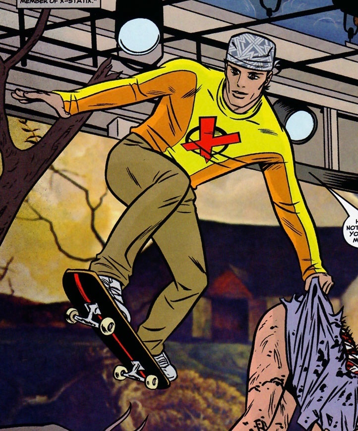 mutiemilestones's tweet photo. Robbie Rodriguez aka ""El Guapo"" first appeared in X-Statix #9 in March 2003. Also he has a skateboard that flies. Happy 20th Robbie. Created by Peter Milligan and Mike Allred https://t.co/OhHxPQ58lV