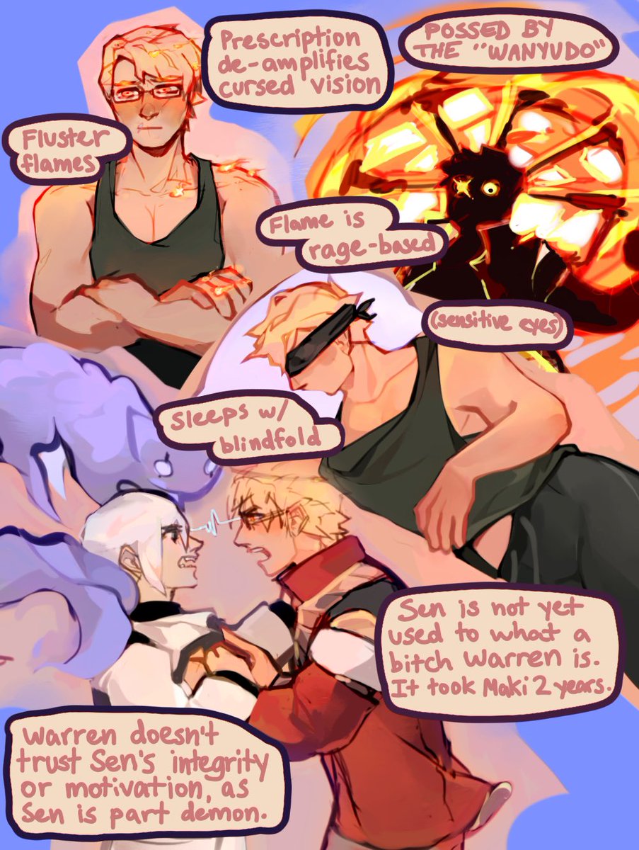 Warren! He’s been a demon hunter for 2 years- hotheaded and distrusting, insufferably cynical. Uses salary to pay for his little sister’s healthcare #paprioc #oc