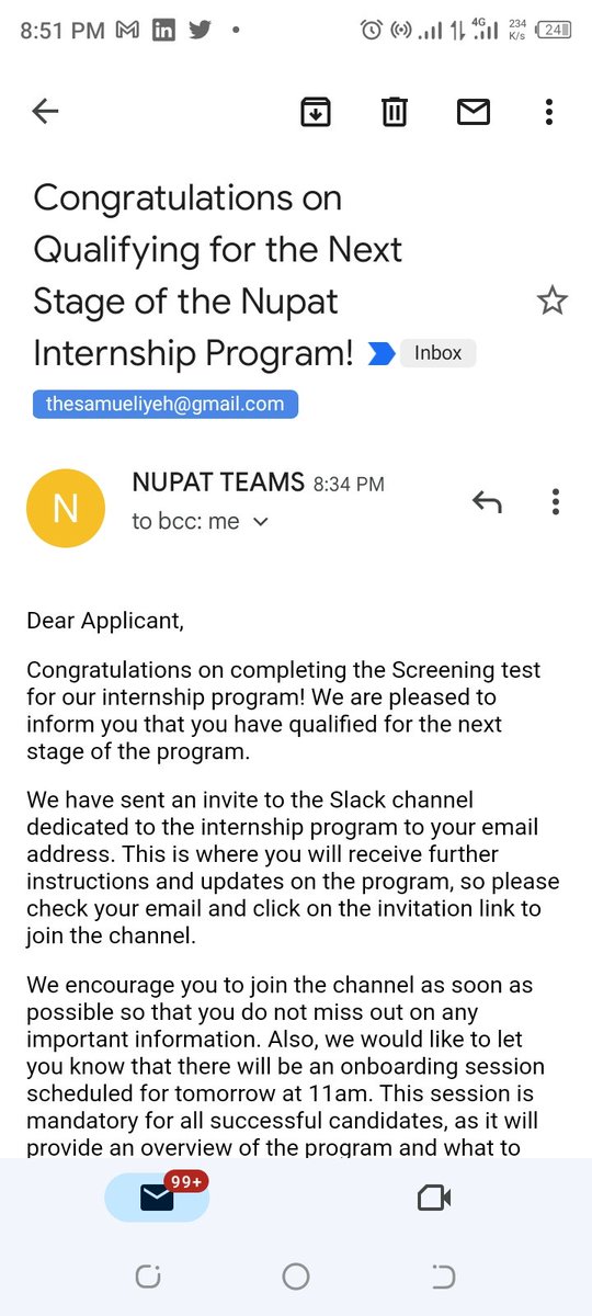 Passed the first stage of the <a href="/NupatTeams/">NupatTeams</a> internship program, concluded onboarding today and preparing for the next stage. 🚀🚀