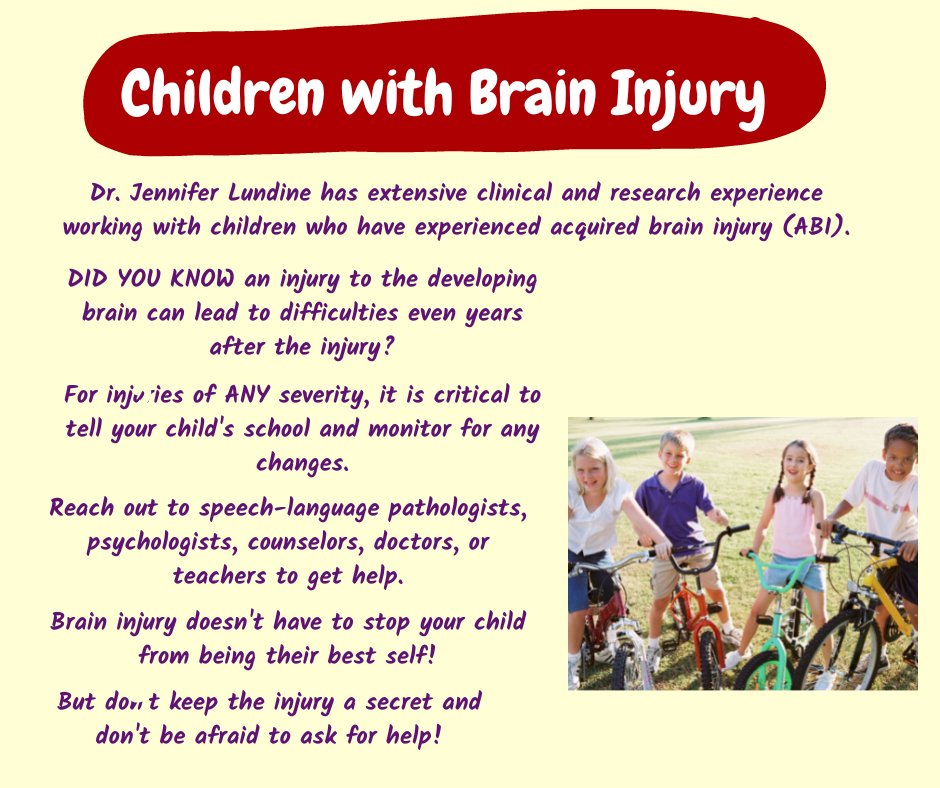 In honor of #BrainInjuryAwarenessMonth, ANCDS is highlighting Dr. Jennifer Lundine's work with children who have experienced acquired brain injury (ABI).