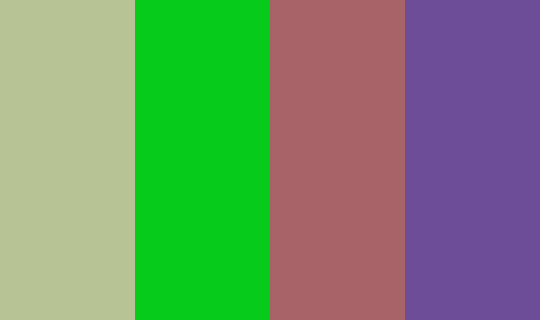 palette_gen's tweet photo. Teen Screams 
 #b7c395 #06cb1a #a76368 #6d4d97 https://t.co/L6a6cXPdzf