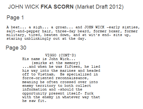 Fun fact: #JohnWick was originally supposed to be Vietnam War vet in his 60s when the spec, then titled SCORN, sold in 2012. (Keanu was 48.) <a href="/DerekJKolstad/">Derek Kolstad</a>'s spec sale was one of the most successful ever, launching a franchise that's grossed $700M+ box office so far!