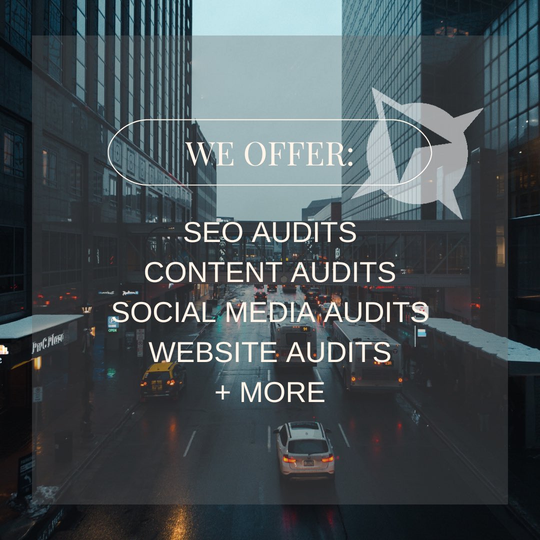 Did you know we offer a wide range of audits? Our team is well-versed in researching and providing key strategies you may need to improve your online presence. We are always available to chat about which resources might be right for you!