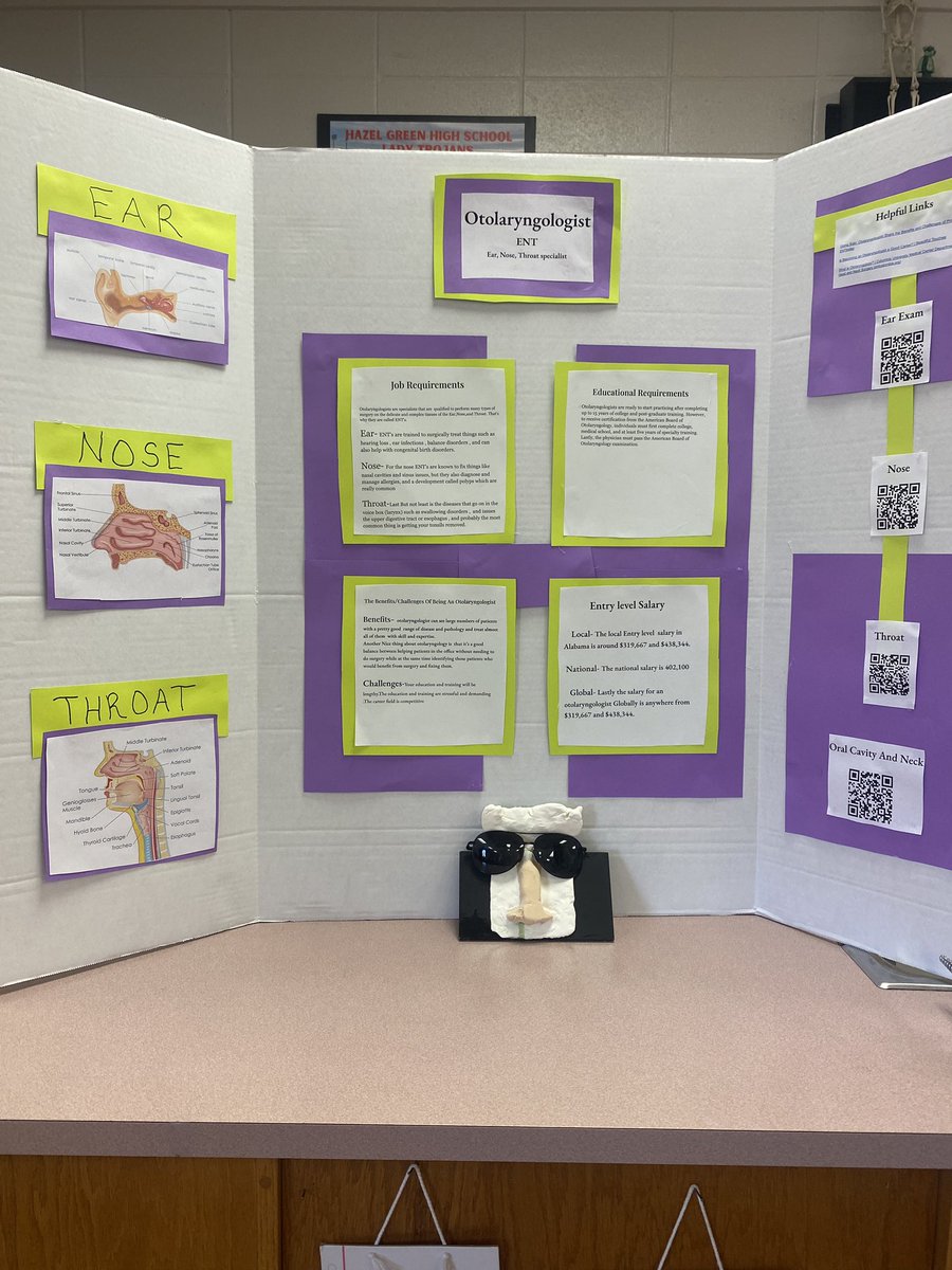 tyriffict's tweet photo. Career presentations started today. Here are just some I chose to show. The ENT had a real snotty nose and the bone looked life like.  @HazelGreenHigh https://t.co/m0F3lWqEEz