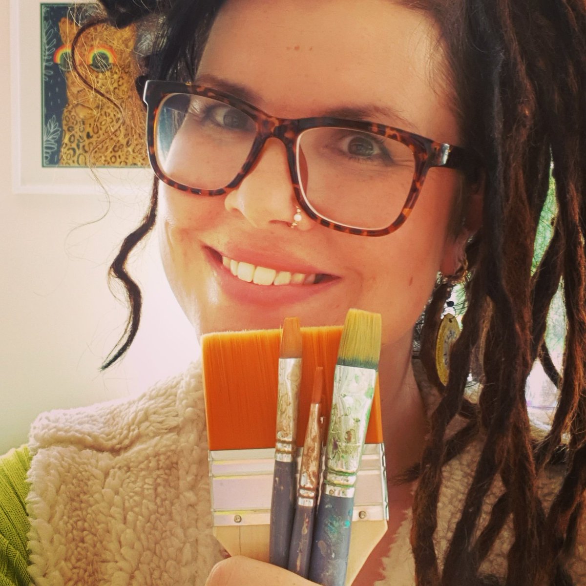 💫Tools... probably brushes are my fav as I use them the most! 🎨

I hope you're having a good start to the week x 🎨🌈

Thank you @Joannehawker  💛 
Day 27 
#marchmeetthemaker #marchmeetthemaker2023 
#creativewomen #positivevibes #ArtistOnTwitter #isleofman #artchallenge #happy