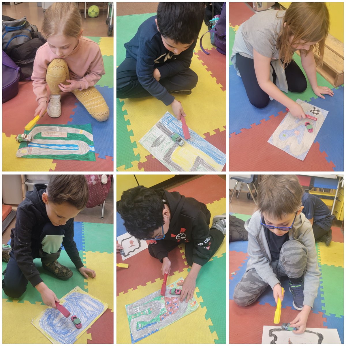 SarahHassoun4's tweet photo. Magnetic car experiment!! The students made their own race tracks and tested the magnetic force! #science #grade3 @gecdsbCyclones https://t.co/uO1PvPifCb