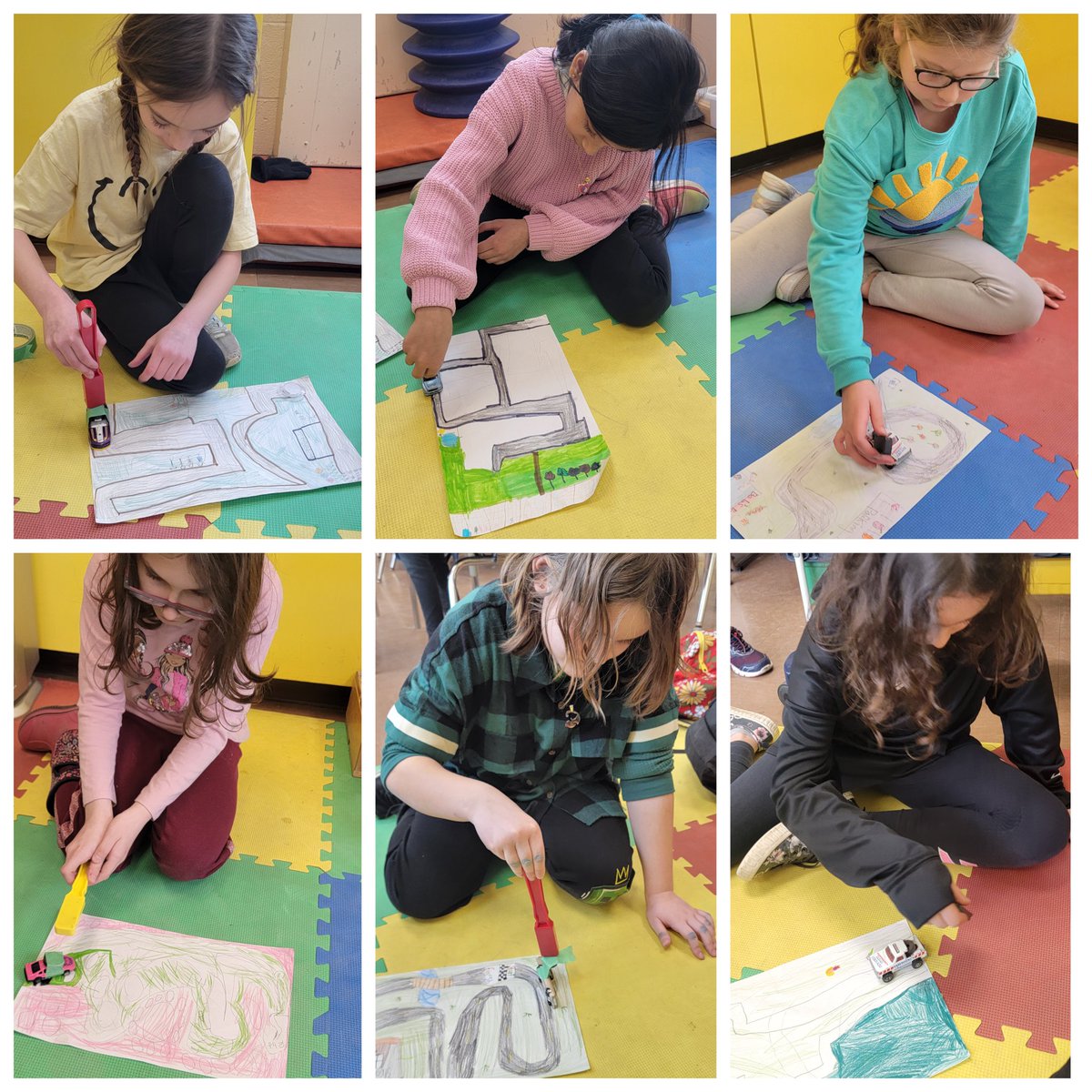 SarahHassoun4's tweet photo. Magnetic car experiment!! The students made their own race tracks and tested the magnetic force! #science #grade3 @gecdsbCyclones https://t.co/uO1PvPifCb