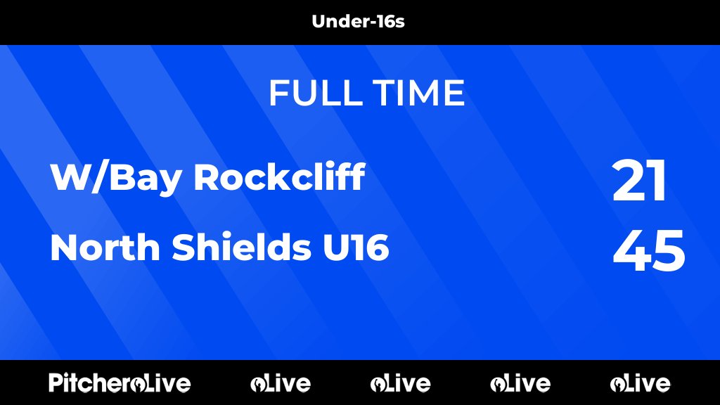 FULL TIME: W/Bay Rockcliff 21 - 45 North Shields U16
#WBANOR #Pitchero
pitchero.com/clubs/northshi…