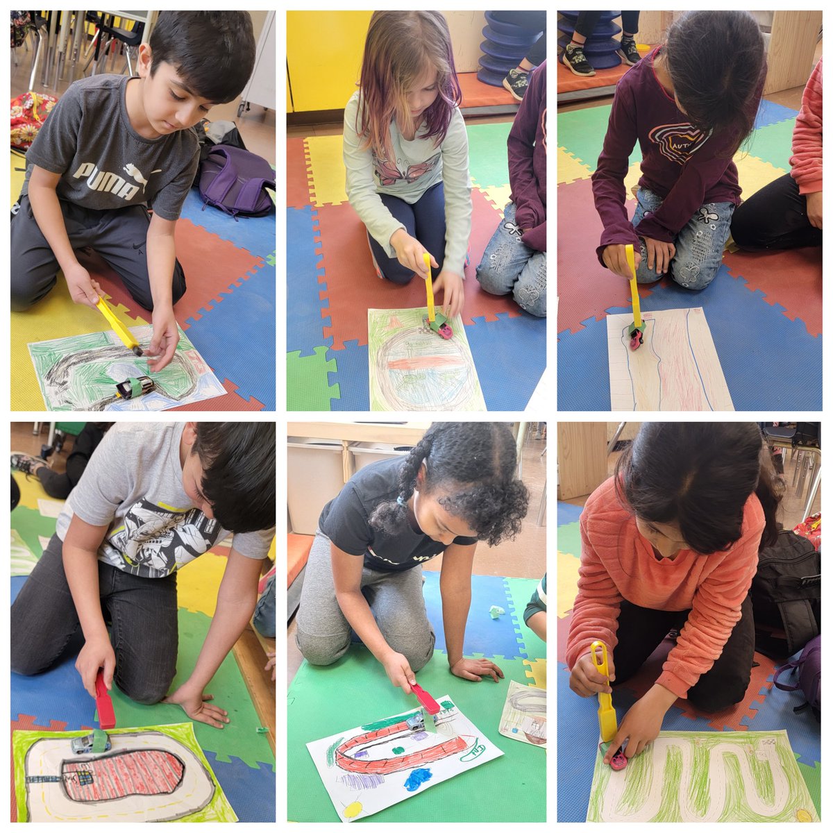 SarahHassoun4's tweet photo. Magnetic car experiment!! The students made their own race tracks and tested the magnetic force! #science #grade3 @gecdsbCyclones https://t.co/uO1PvPifCb