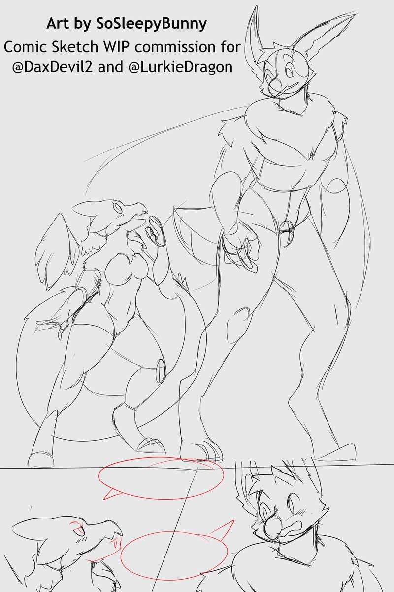 Page 1 of a comic commission for <a href="/DaxDevil2/">Dax Devil</a> and <a href="/LurkieDragon/">Lurkie</a> !
SIZE DIFFERENCE LET'S GOOOOO!

Commissions are open
New comm requests are being placed in May and June.
DMs are open and payment plans are flexible~

#wip #furry #commission #commissionsopen #sketch #sfw