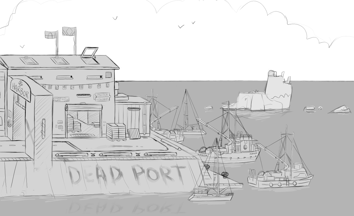 📢 *touristic announcer voice*
''Of course, Port Albatross wouldn't be a thing without its HARBOR and the many fishermen working there! From the bottom or our hearts, thank y~*bzzt*''