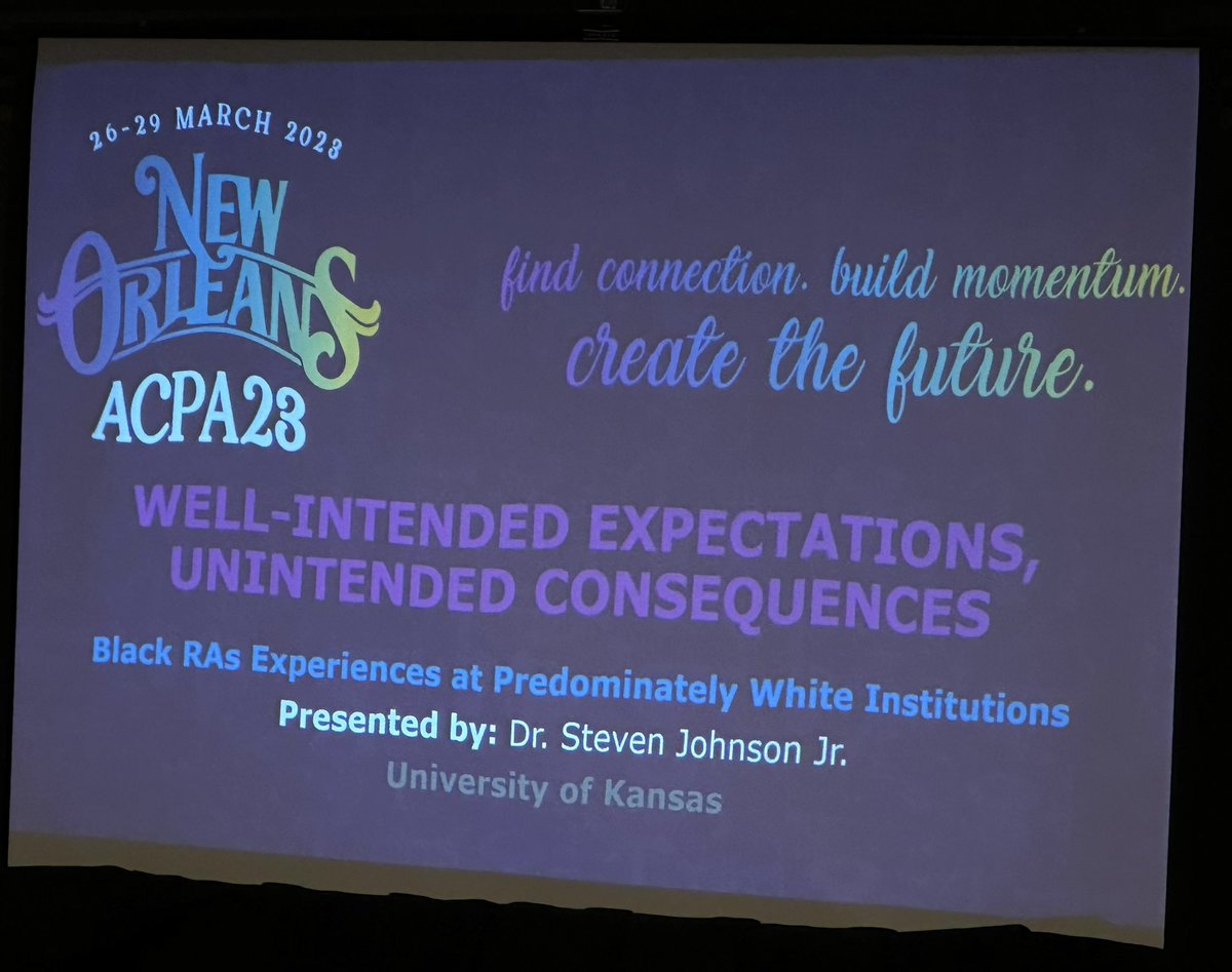 Ready to learn about Black RAs’ experiences at PWIs #ACPA23