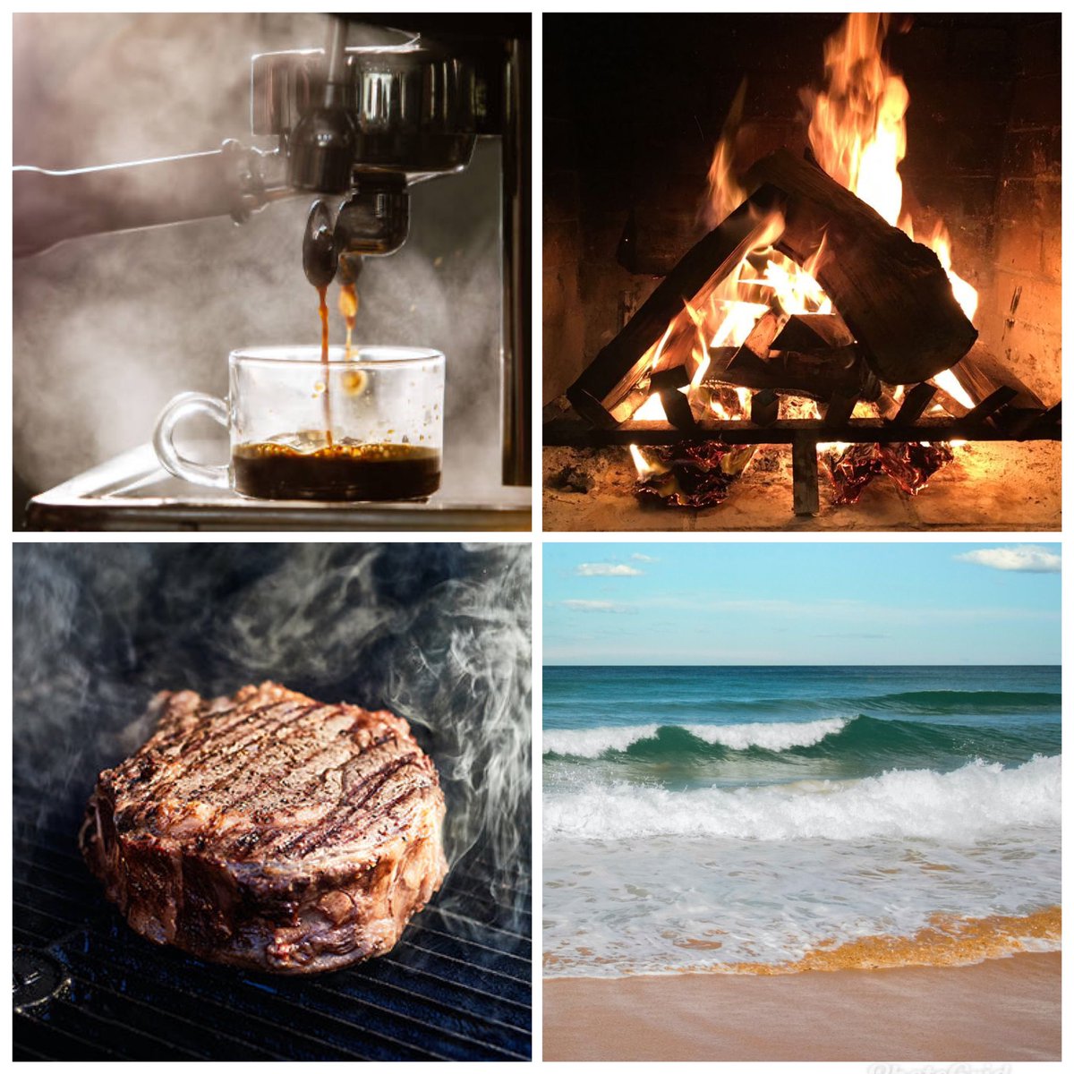NewDawn7411's tweet photo. My favorite sounds are coffee brewing, fireplace crackling, meat sizzling and ocean waves crashing. What did I miss? #itsthelittlethings #afewofmyfavoritethings https://t.co/IKECgh3Ak8