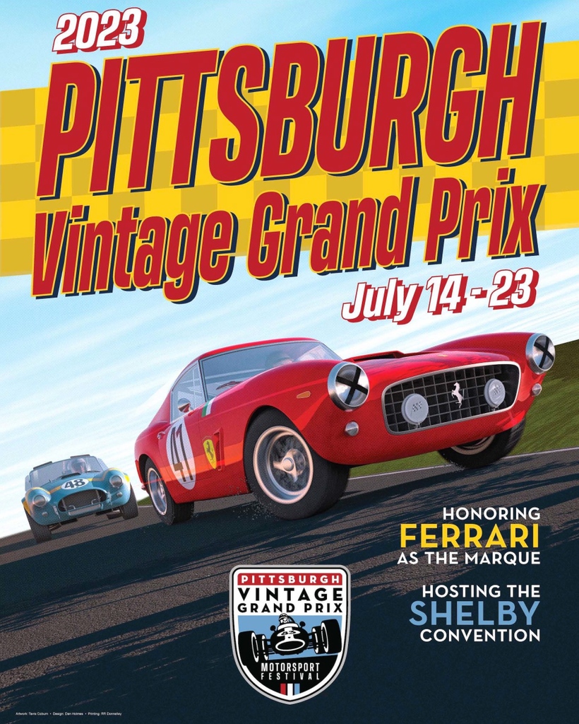 SportsCarMarket's tweet image. The 2023 @PghVintageGP has announced that Ferrari is this year’s featured marque. The event runs from July 14 to 23 and features numerous activities.

Details here: pvgp.org

#pvgp #pghmag #vintagegrandprix #grandprix #ferrari #shelby #saac #shelbyconvention