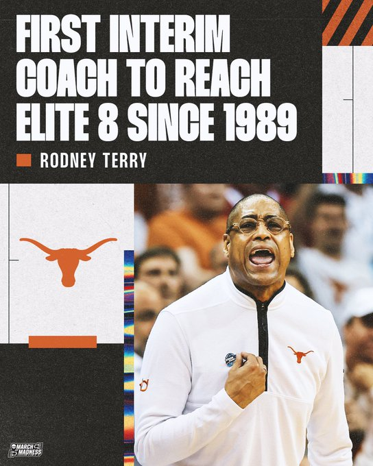 YeguaBasketball's tweet photo. The Somerville Yegua Basketball team would like to congratulate @RodneyTerry, his team and coaching staff, for their recent accomplishment of making the Elite Eight this season! Phenomenal job coach! Once a Yegua, Always a Yegua! #yeguanation  #yeguastrong https://t.co/plGyOcMj1g