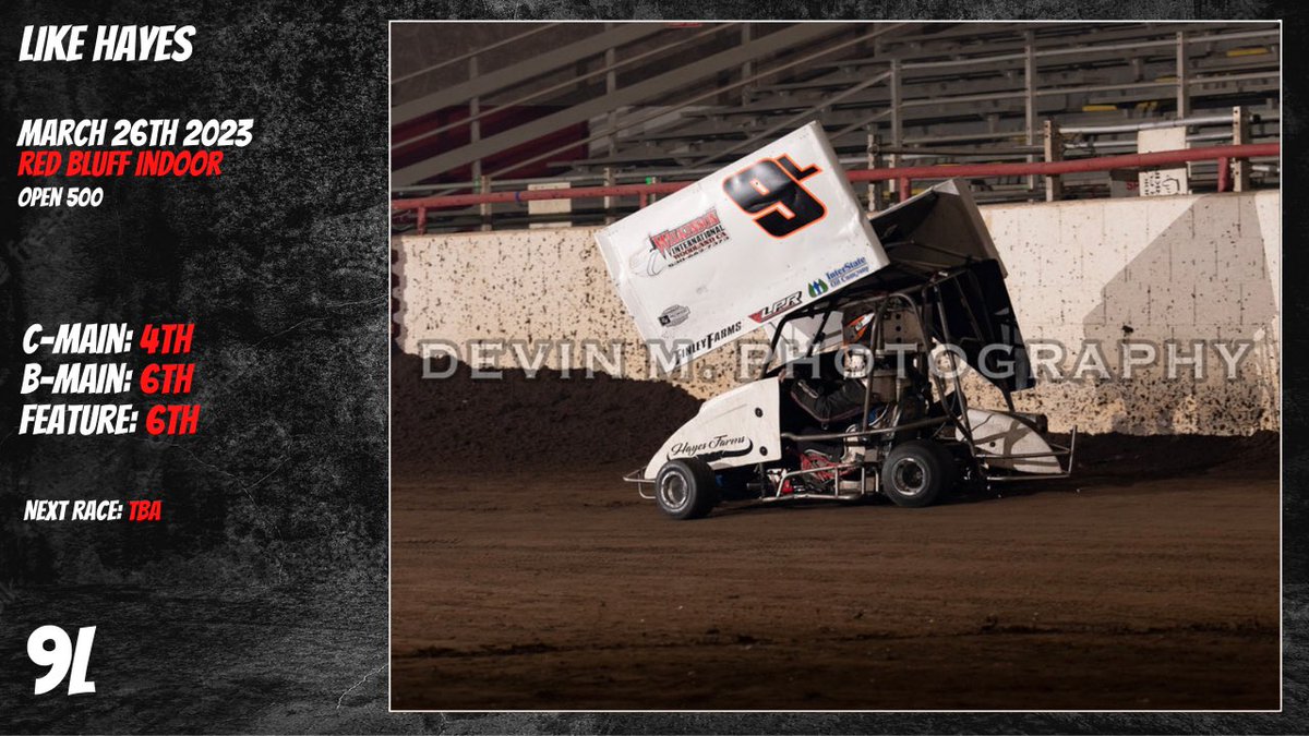 FastTimeMedia's tweet photo. #FTMRundown 

@LukeHayesRacing 
Red Bluff Indoor 
Next Race: TBA https://t.co/42EVATlvTI