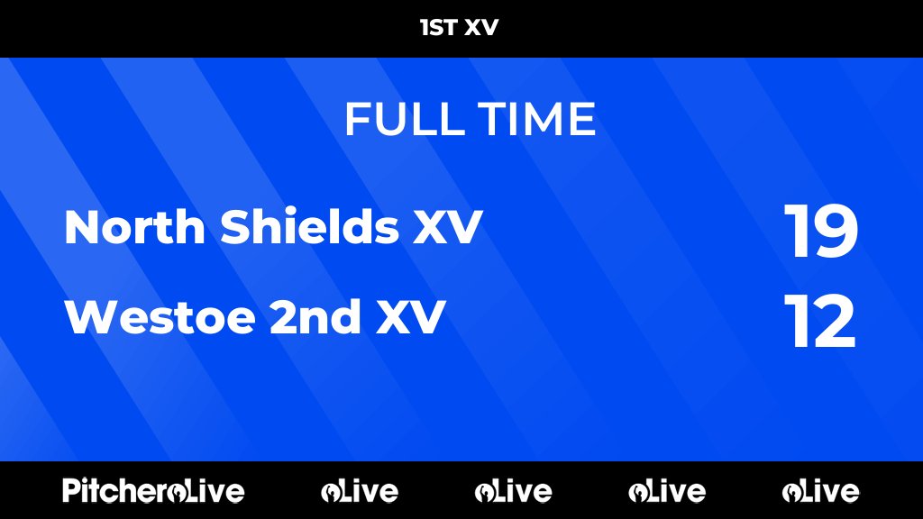 FULL TIME: North Shields XV 19 - 12 Westoe 2nd XV
#NORWES #Pitchero
pitchero.com/clubs/northshi…