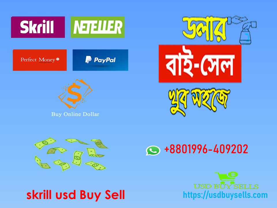 usdbuysell's tweet image. আমাদের এক্সচেঞ্জ পরিষেবাদি পেপ্যাল, স্ক্রিল, নেটেলার, পেওনিয়ার, ওয়েব মানি, এবং পারফেক্ট মানি ।
#SkrillUSDBuySell
#NetellerUSDBuySell

যে কোনো সময় আমাদের সাথে সরাসরি কথা বলতে CALL OR INBOX :
-Whatsapp: + 8801996-409202
usdbuysells.com