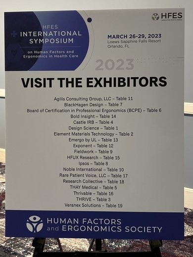 HFES's tweet image. Did you miss the #HFESHCS exhibit hall today? Come visit tomorrow. See details below or in the mobile app.