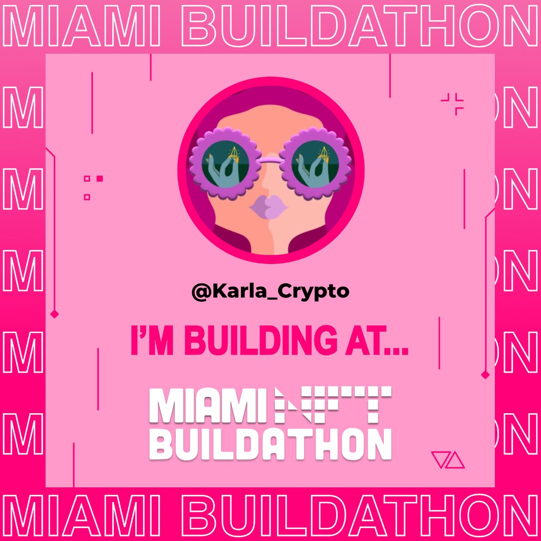 MiamiBuildathon's tweet photo. @Karla_Crypto we'll see you at Miami Buildathon 2023 😎 

https://t.co/w365kOfUdp https://t.co/AYjjB2qJMA