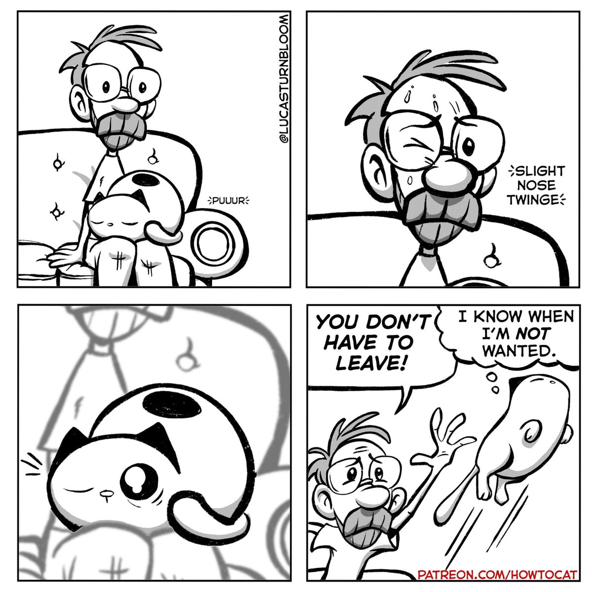 TheodoreSeries's tweet photo. Every. Single. Time! #cantmoveortheyllmove #pleasedontgo 
.
Comic provided by @lucasturnbloom #howtocat https://t.co/Bd9G9YKkpA