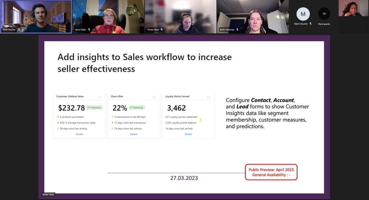 DilyanaRadulova's tweet photo. @CustomerExpUG March edition 🤩, what is new in #dynamics365 #customerinsights, sales, and #d365marketing with a sprinkle of #ai and #chatgpt3.

Plus, it's organisation team full house tonight, what a good month March is. 🙃 https://t.co/wBDAfUrMhp