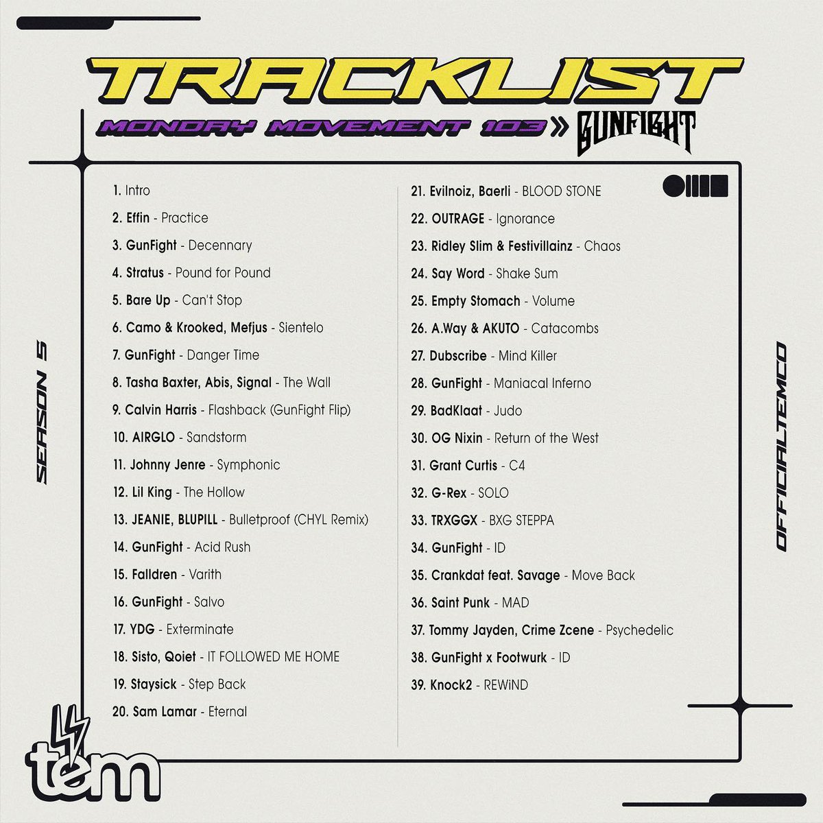 πππ»ππΆπ΄π΅π π«π (@gunfightmusic) on Twitter photo New mix out now!
Big thanks to <a href="/OfficialTEMCO/">The Electric Movement</a> for having me.
Stream: fanlink.to/temcomx103 New mix out now!
Big thanks to <a href="/OfficialTEMCO/">The Electric Movement</a> for having me.
Stream: fanlink.to/temcomx103