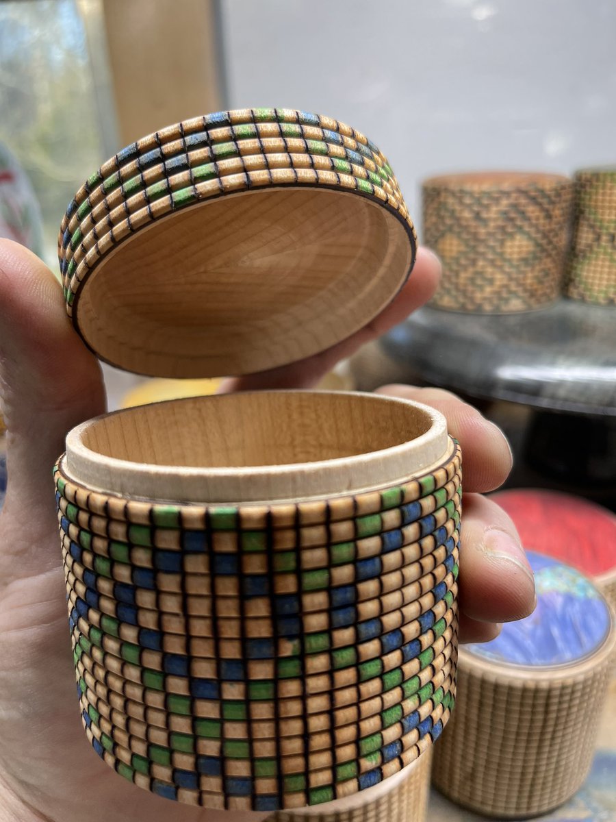 I basically have to make a sale to recoup shipping costs. 🤣  50 bucks with free shipping! 😂💚 This canister is handmade with Maple and Red Oak. Beeswax finish inside and polyurethane out.