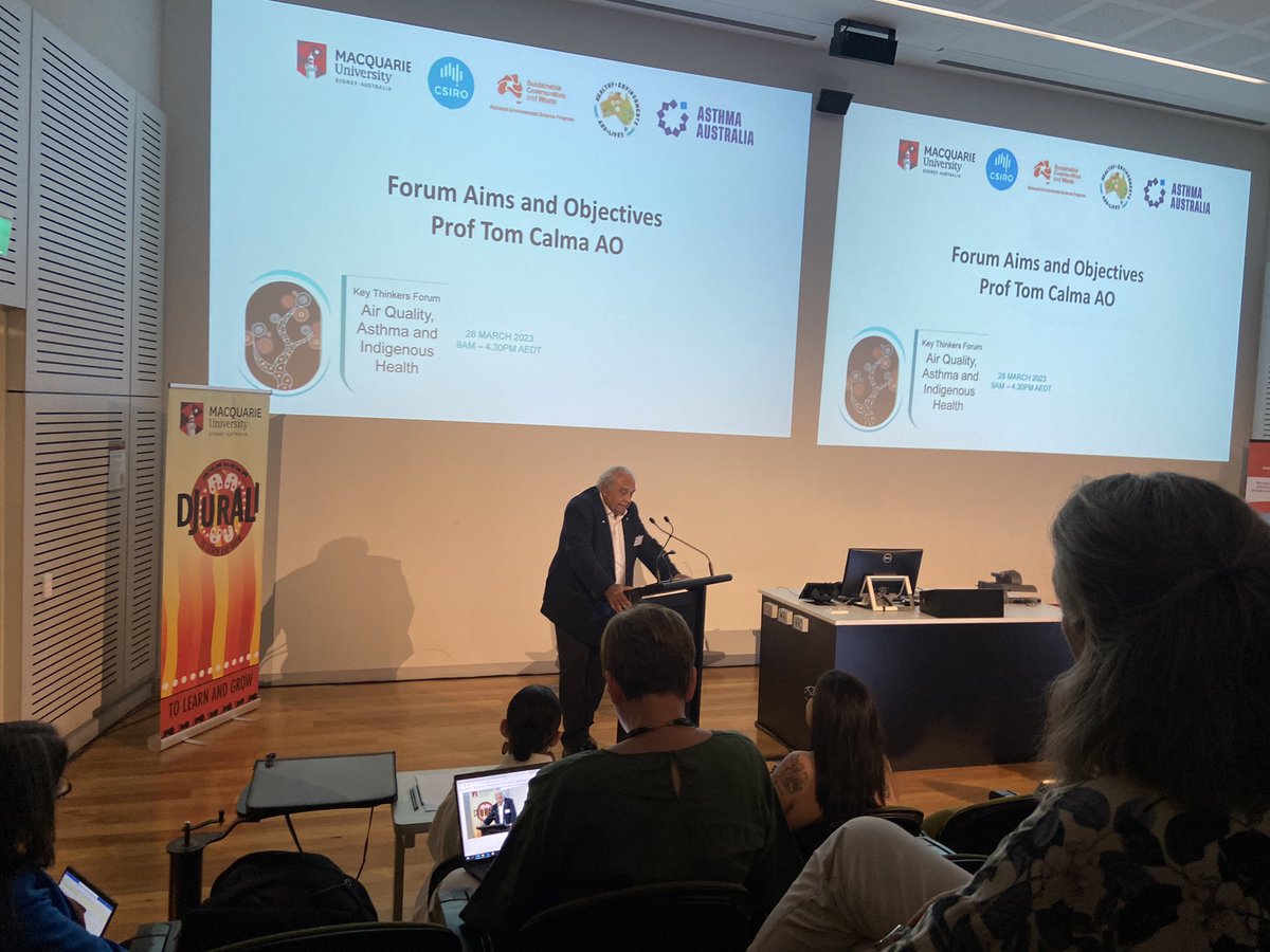 DjuraliHR's tweet photo. Tom Calma AO chairing the Key Thinkers Forum on Air Quality, Asthma and Indigenous Health @Macquarie_Uni @CSIRO @johncskinner1 @Boe50R https://t.co/vSqsKpsPBb
