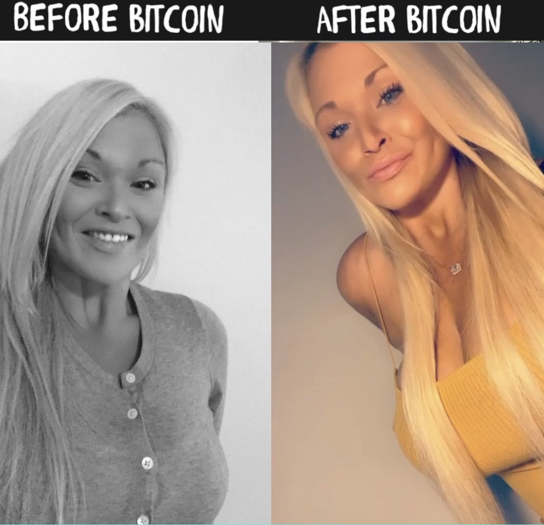 laurenoflight_'s tweet photo. Ok, I’ll play. 1st day in executive leadership in corporate America on the left. FREEDOM on the right. #Bitcoin #beforebitcoin https://t.co/WGUVdAIGv3
