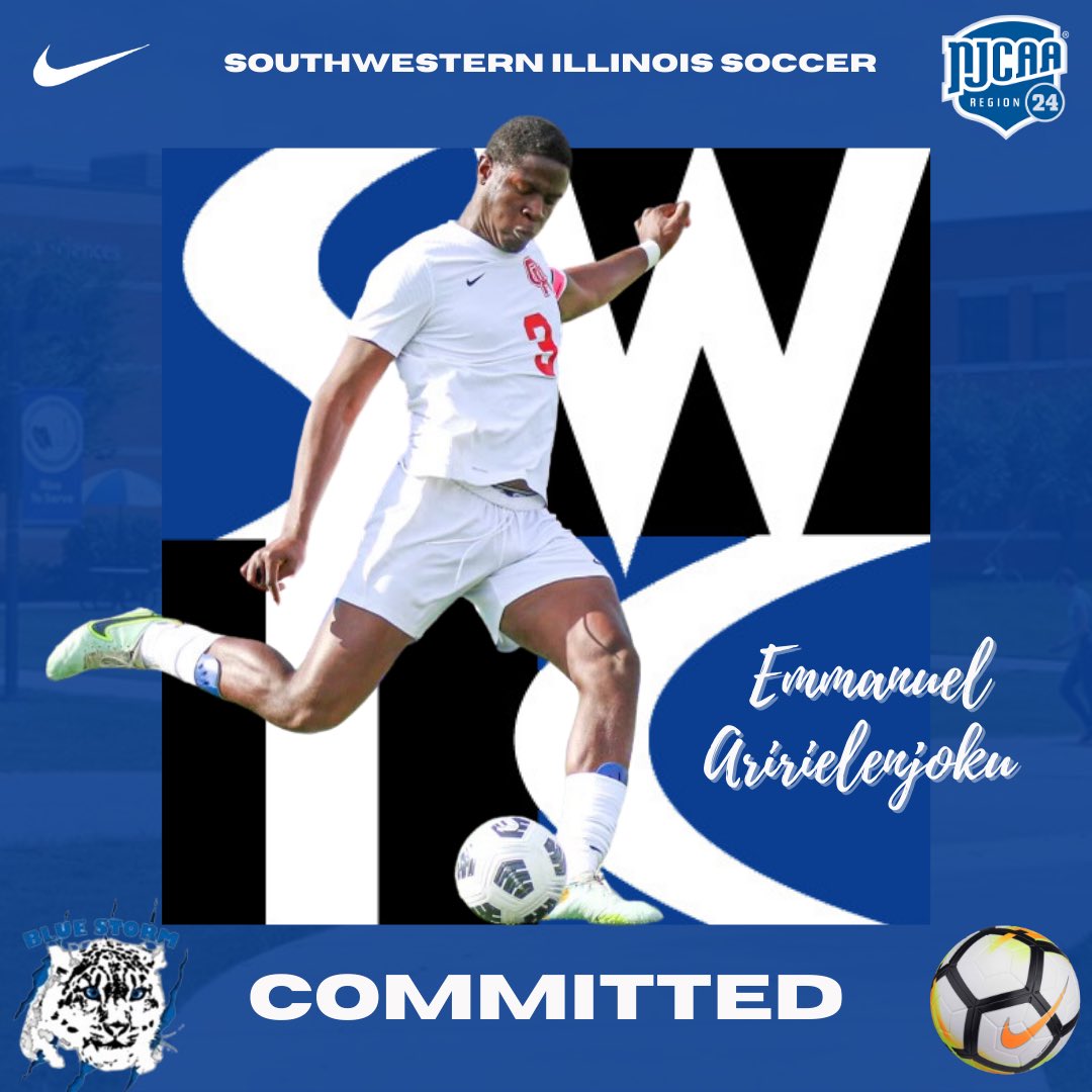 🚨COMMITTED🚨

Coming in 🔥 from Conroe, TX is <a href="/luv_manny_3/">Emmanuel Aririelenjoku</a>!  He’s a 1st Team All-District player from Oak Ridge HS and part of the <a href="/ChallengeSoccer/">Challenge Soccer Club</a> ECNL program.  

Welcome to the Blue Storm Family!
